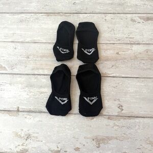 Pony Brand Women’s Black No Show Socks For Flats Shoes Set of 2